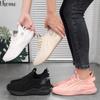 Shoes Women's Casual Shoes One Piece Women's Shoes Soft Sole Light Sports Shoes Mesh White Shoes Versatile Household Shoes