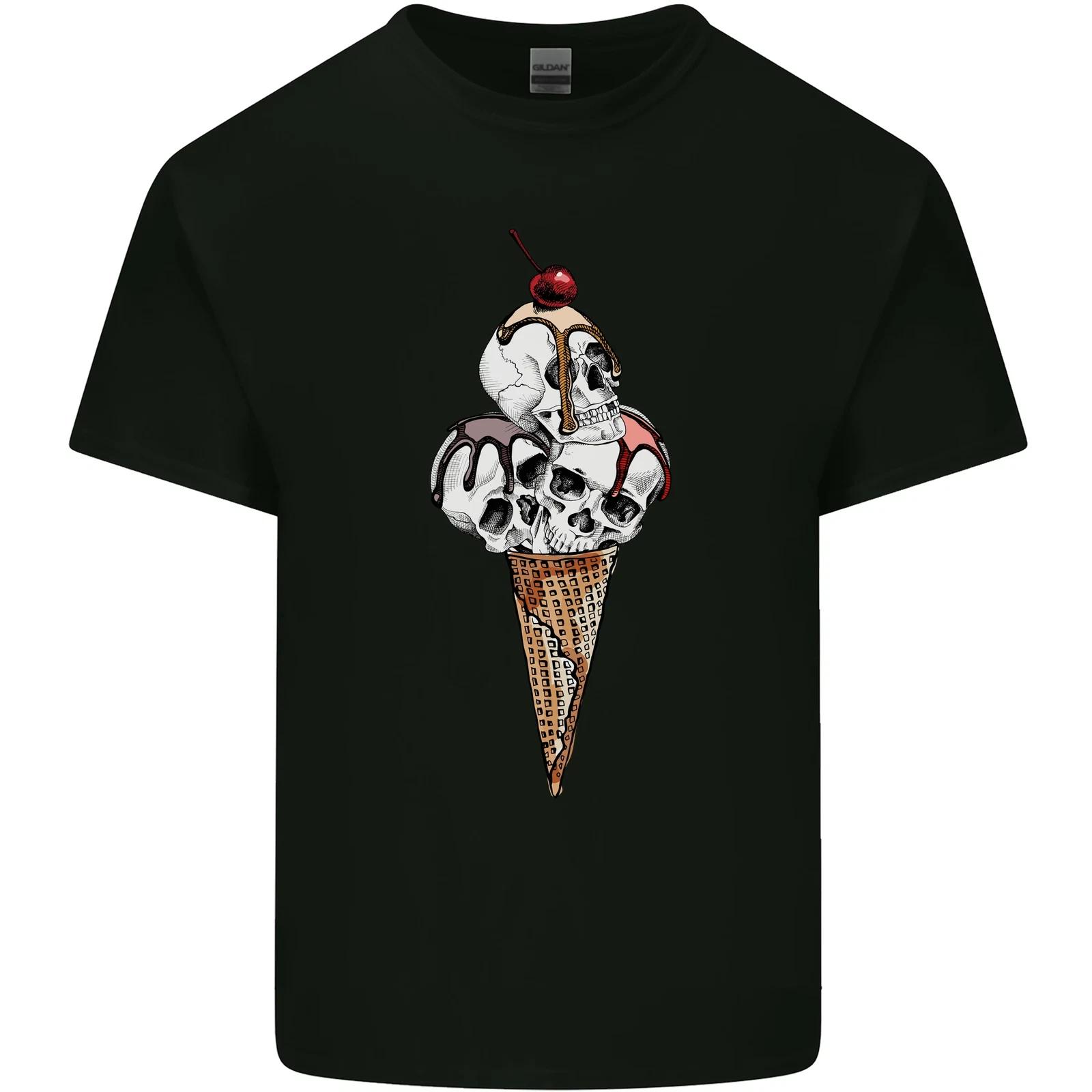 Ice Cream Skull Kids T-Shirt Childrens S