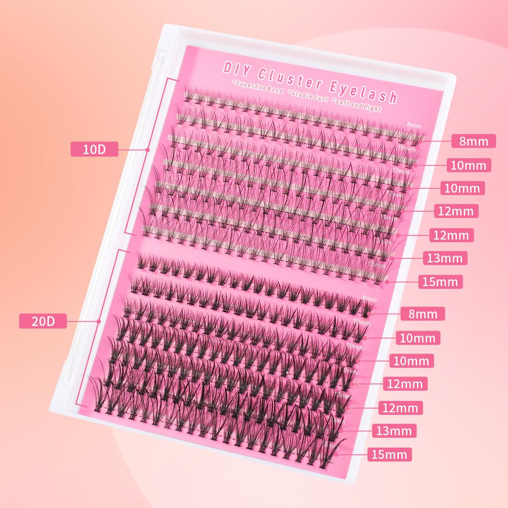 Hot Melt 30D/40D False Eyelashes 14 Rows D Curve Grafted Hair Mixed Dense Segmented Explosive Product