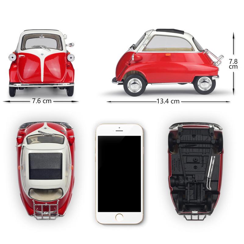 1/18 WELLY BMW Isetta Alloy Model auta Diecasts Kovová hračka Auta Model auta Vysoká simulační kolekce Dětské dárky
