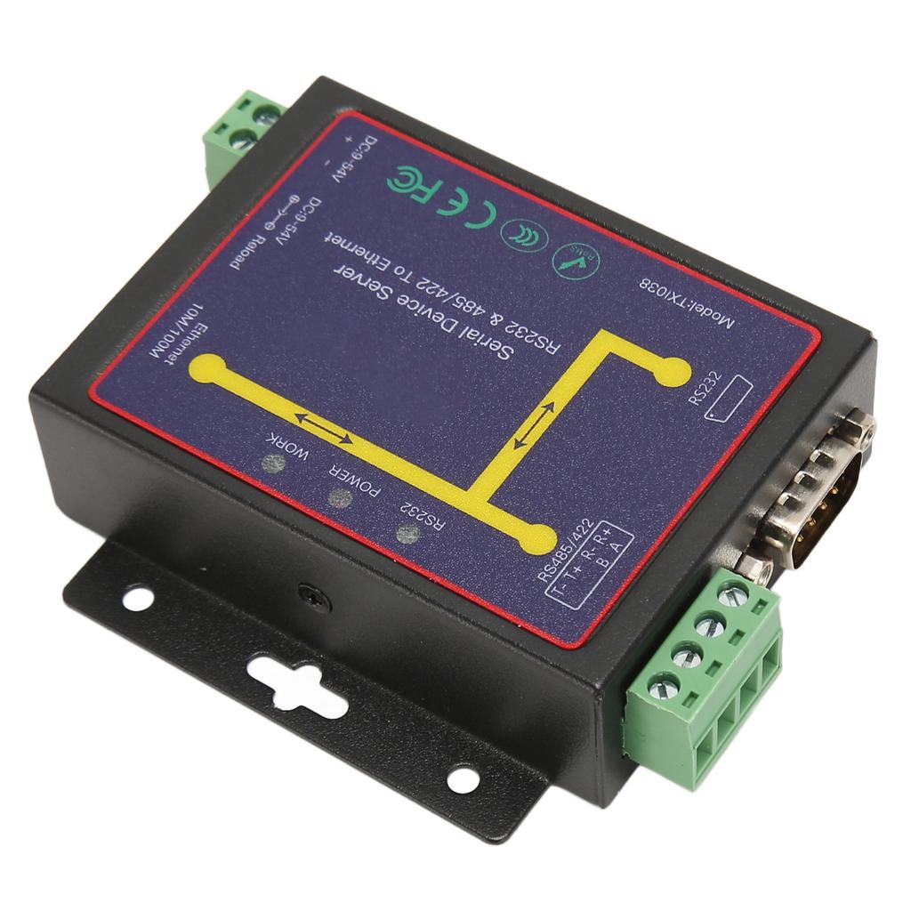 RS232 RS485 RS422 Serial to Ethernet Adapter 10M 100M RJ45 Port 300 až 230400bps TCP IP Server