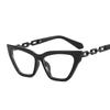 Blue Light Reading Eyewear Glasses Spectacle Feline Cat's Optical Eye Stylish Ladies Blocking Leopard Chain Presbyopic Elegant Female Eyewear