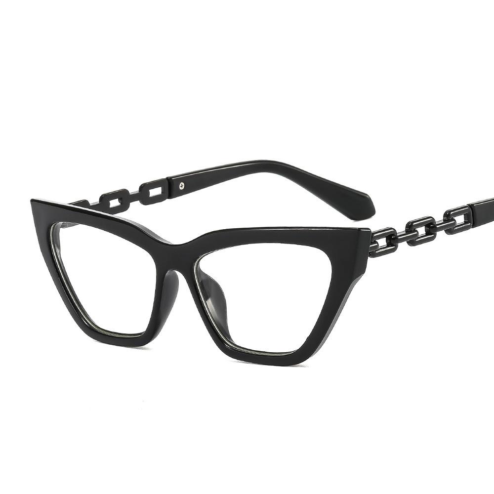 Blue Light Reading Eyewear Glasses Spectacle Feline Cat's Optical Eye Stylish Ladies Blocking Leopard Chain Presbyopic Elegant Female Eyewear