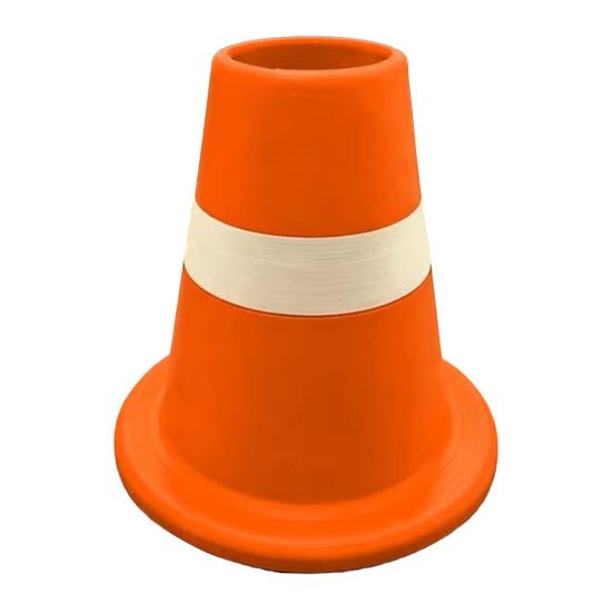 Traffic Cone Shaped Pen 3D Printed Holder Compact Pencil темно-оранжевого