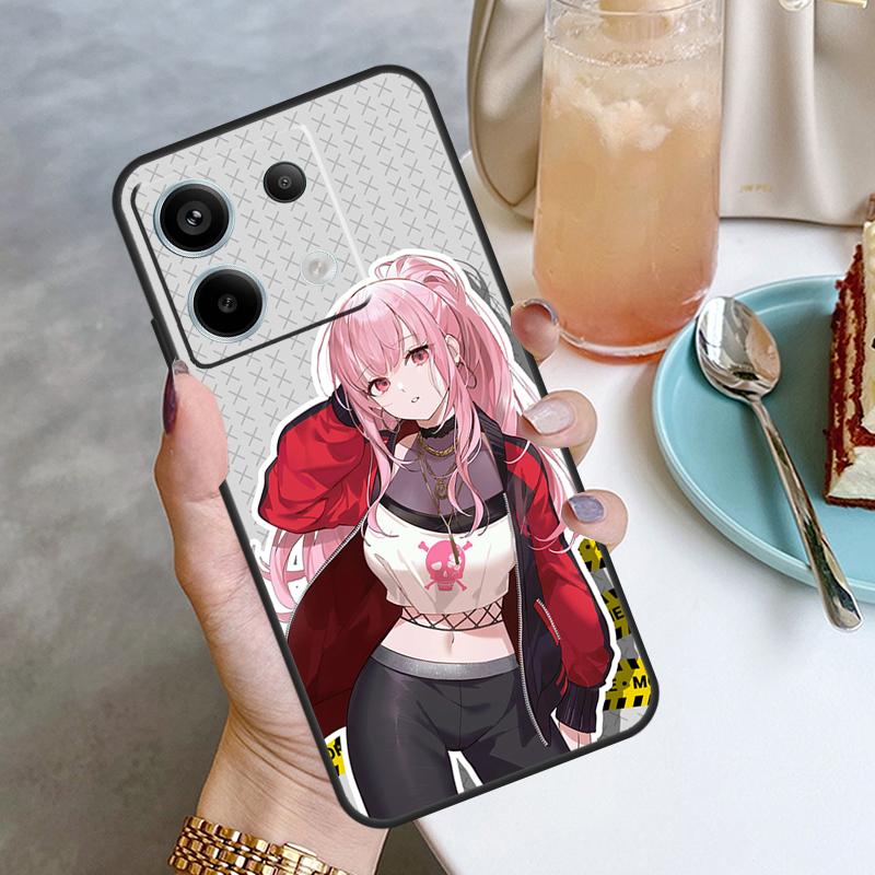 Hololive Mori Calliope Case For Xiaomi Redmi Note 13 Pro 12 11 10 9 Note 12S 10S 11S 9S Redmi 12 10C 12C 13C Cover