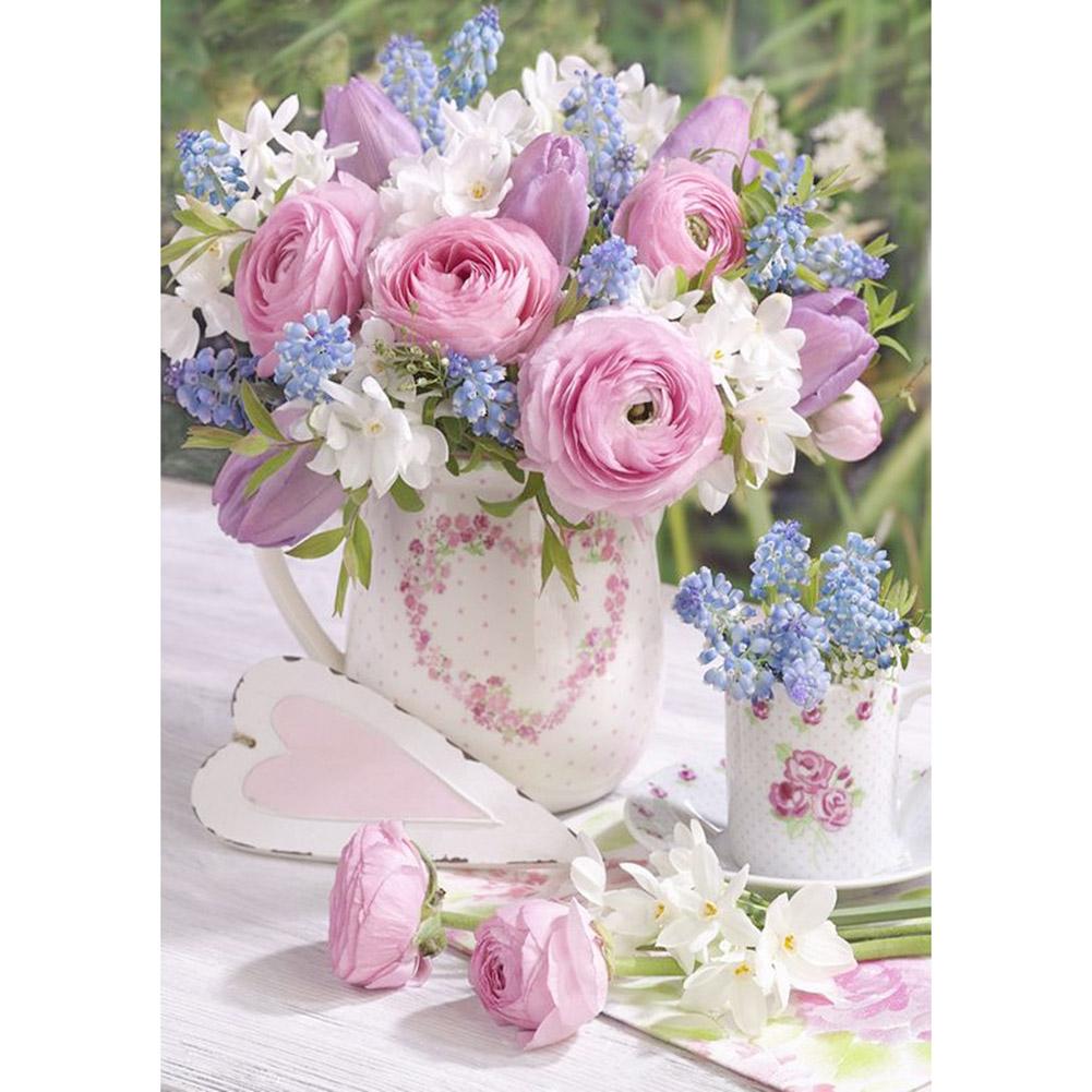 Huacan 5D DIY Full Drill Diamond Painting Bouquet Cross Stitch Embroidery Mosaic