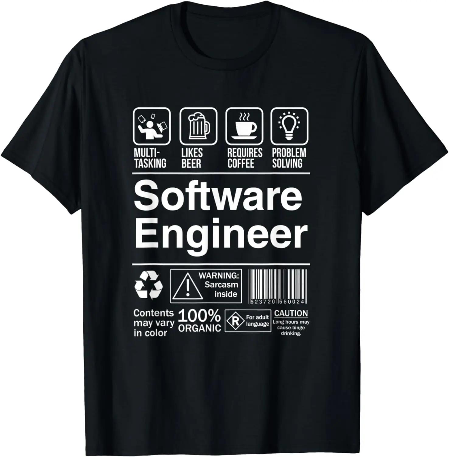 

Software Engineer Funny Description Label TShirt 100 Cotton ONeck Summer Short Sleeve Casual Mens Tshirt Size S3XL S