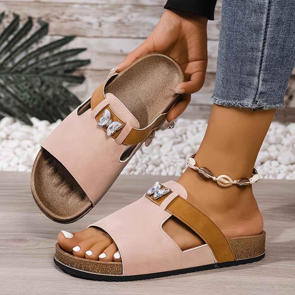 Women'S Retro Thick-Soled Bixson Sandals - Slip-On Open-Toe Beach Slides, Perfect for Vacation Leisure Wear, Holiday Footwear, Open-Toe Shoes.