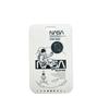 Women Men Work Card Cover White Astronaut Pattern Business Name Card Badge Holder Bus Access Guard Credit Card Case with Lanyard