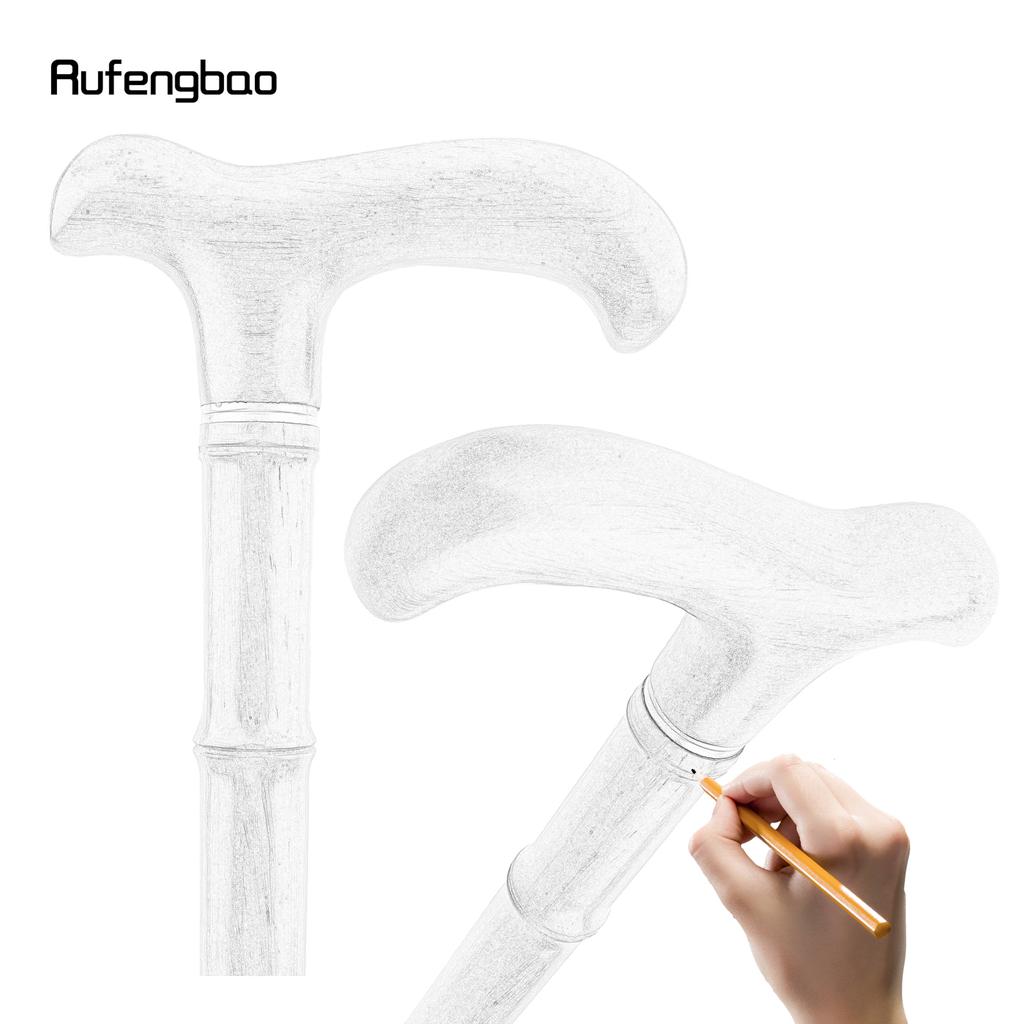 Red Wooden Single Bamboo Joint Fashion Walking Stick Decorative Cospaly Party Walking Cane Halloween Crutch Wand Crosier 94cm