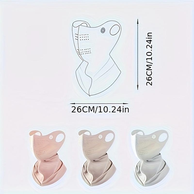 Summer Women's Sunscreen Face Mask, Outdoor Cycling Mask, Scarf, Ice Silk Mask, Neck Protection, UV Protection, Breathable