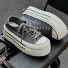 Korean Version of Platform-soled Fashion Canvas Board Shoes Women's 2025 Summer Shoes, New Breathable Casual Shoes To Increase the Height of Small Wo