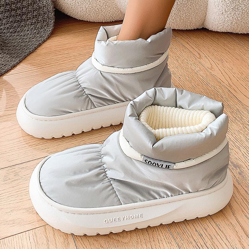 Fashion Women's Waterproof Down Cotton Padded Shoes Warm Plush Thick Bottom Snow Boots Women 2025 Platform Non-Slip Winter Ankle Boots