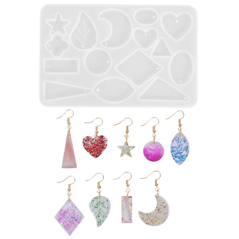 Silicon Earring Necklace Pendant Resin Mold Diy Making Jewelry Epoxy Mould Craft