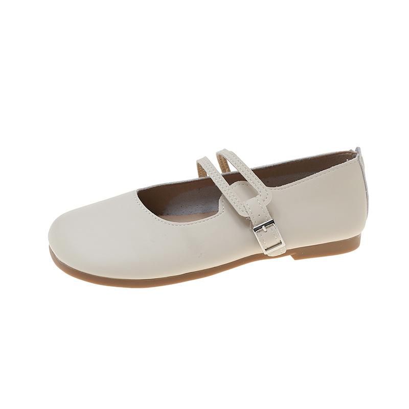 Mary Jane single shoes women's new spring soft leather gentle wind beanie shoes soft-soled grandma shoes