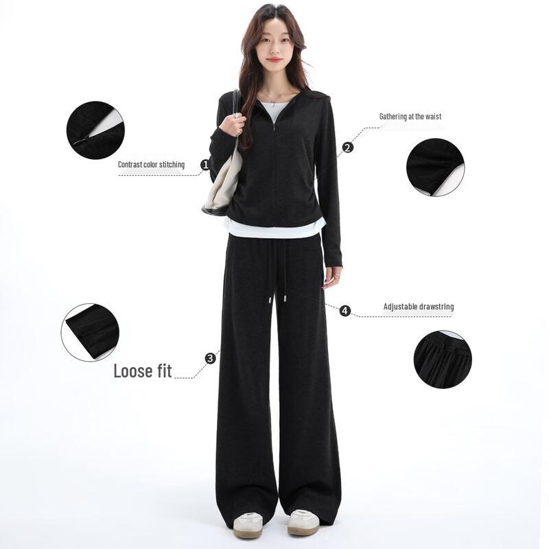 Handu Yishe Women's Faux Two-Piece Sweatshirt & Pants Set