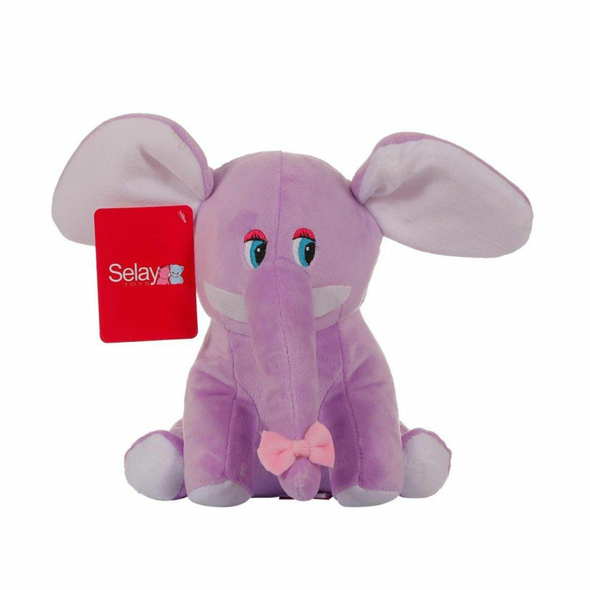 

1286L Слон Сидящий 20X17 см Сиреневый - Selay Toys