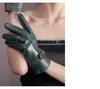 Women's Winter Bow Leather Gloves: Thick Velvet, Windproof, Waterproof, Warm Cycling Gloves