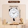 Cat Wall Hanging Clock Cute Animal Wall Ornament, Pendulum Decorative Clock for Office, Kids Room, Home Decor, Housewarming Gift