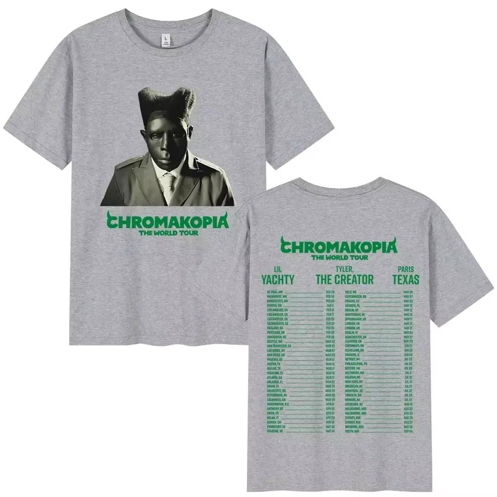 Tyler The Creator Chromakopia World Tour T Shirt Fashion Hip Hop T-shirts Fans Gift Men 2025 Loose Short Sleeves T-shirt
