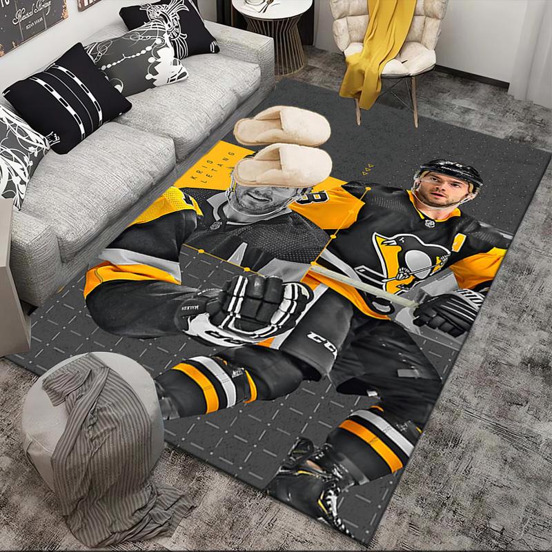 Pittsburgh Hockey Player Crosby Area Rug Suitable for Indoor And Outdoor,Carpets for Homes, Offices, Living Rooms,Home Decor,Christmas Gift