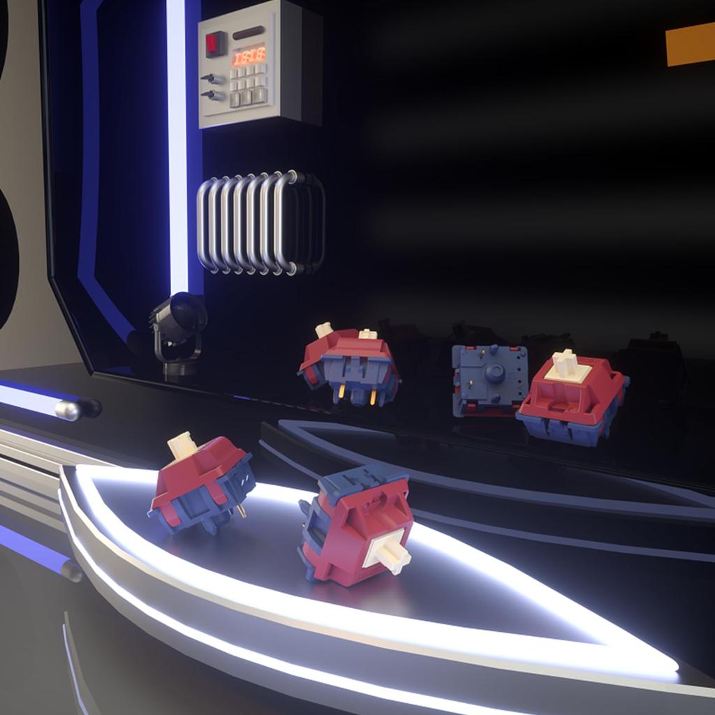 36-Pack Tactile Gateron Quinn Switches, 5-Pin 59gf RGB Pre-Lubricated for MX Mechanical Keyboards