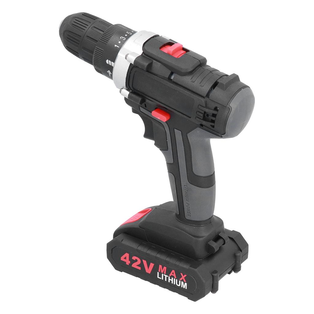 42V Cordless Electric Drill 2?Variable Speed Portable Zinc Alloy Screwdriver 350/1400rpm