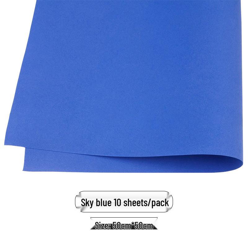 Colored Foam Paper Pack - 10 Sheets, 10 Colors - for Crafting & Origami