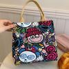 Cartoon Printed Fashion Canvas Handbag To Work with Rice Lunch Bag Lunch Box Bag Go Out with Baby Handbag