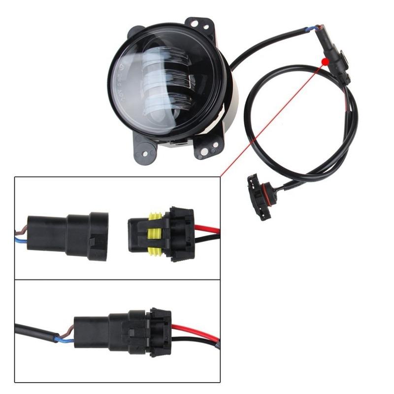 Marloo LED Fog Lights Lamp Adapter Wires For 2010 and up Jeep Wrangler JK 9005 9006 to 5202 2504 H16