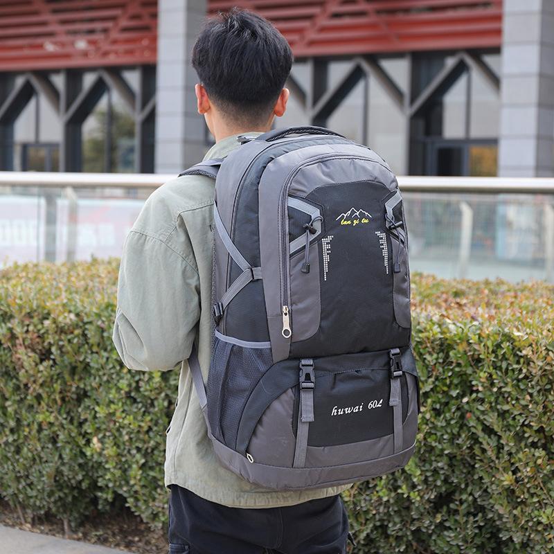 Outdoor Mountaineering Bag 60L Large Capacity Bag, Travel Backpack Women'S Sports Men'S Travel Backpack