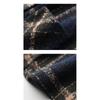 Tooxika Autumn And Winter New Retro British Style Color Matching Plaid Suit Jacket Double-breasted Woolen Coat For Women