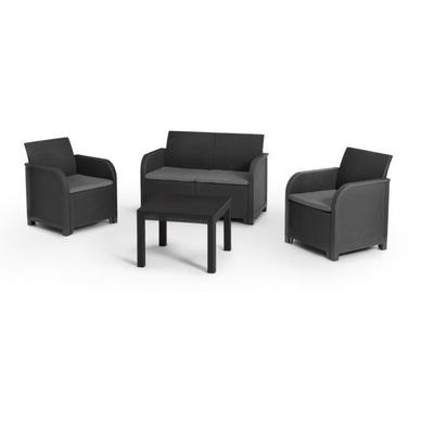 Resin Garden Furniture – Allibert by KETER – 4 People – SAN REMO – Graphite Gray
