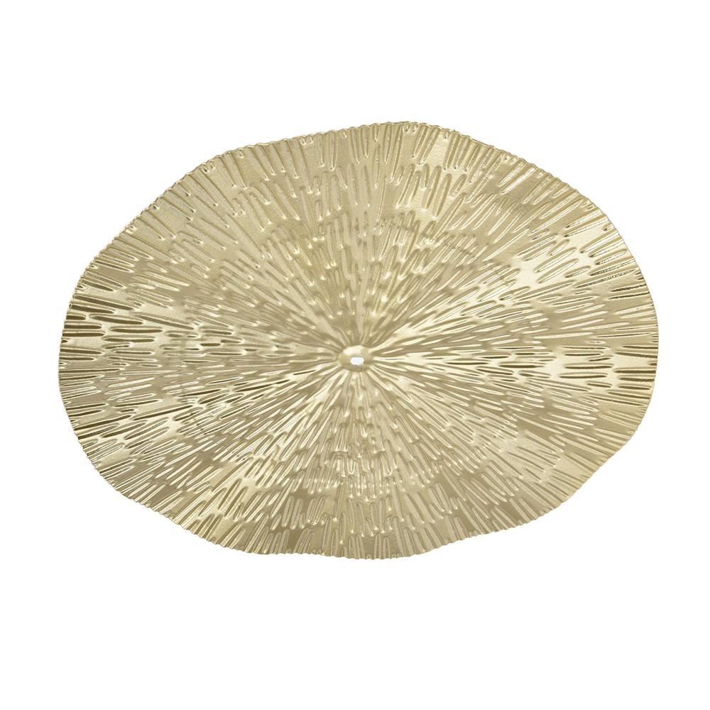 Golden Metal Wall Hanging Iron Circular Wall Ornament Round Iron Wall Art Living Room Wall