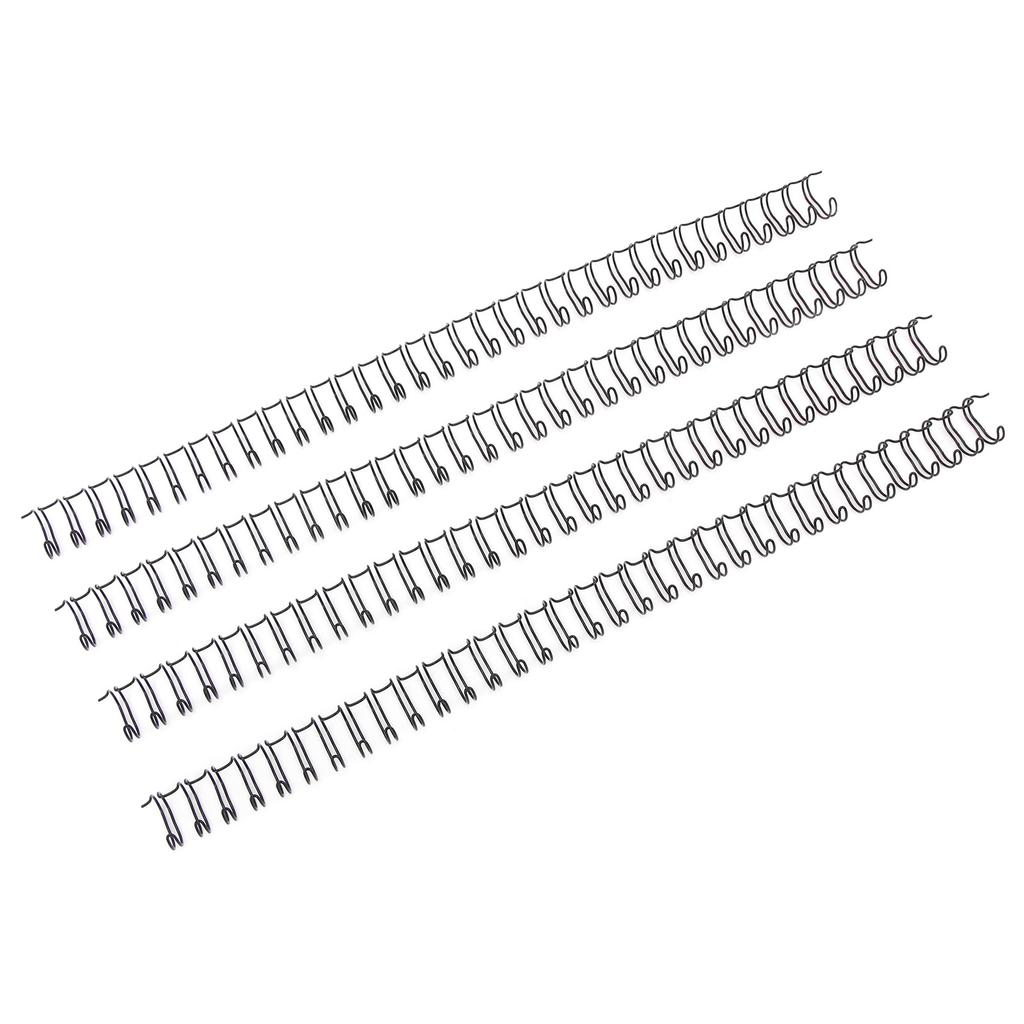 100Pcs Double   Wire Binding Spine 60 Sheet Capacity 3:1 Pitch 34   9.5mm Diameter Set Kit for   Paper