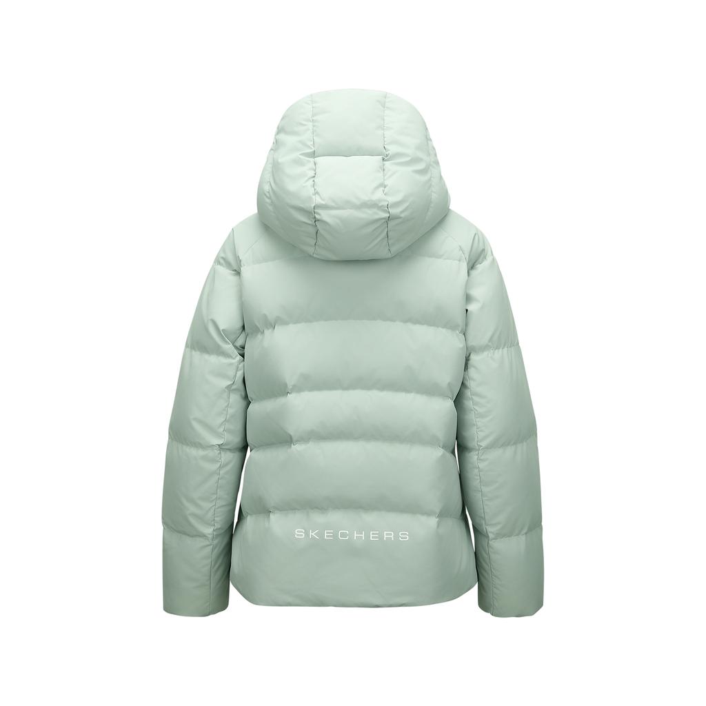Skechers Windproof Waterproof Oil-Resistant Warm Anti-Cold Anti-Static Antibacterial Sports Casual Comfortable Hooded Short Down Jacket P424W058-04PY