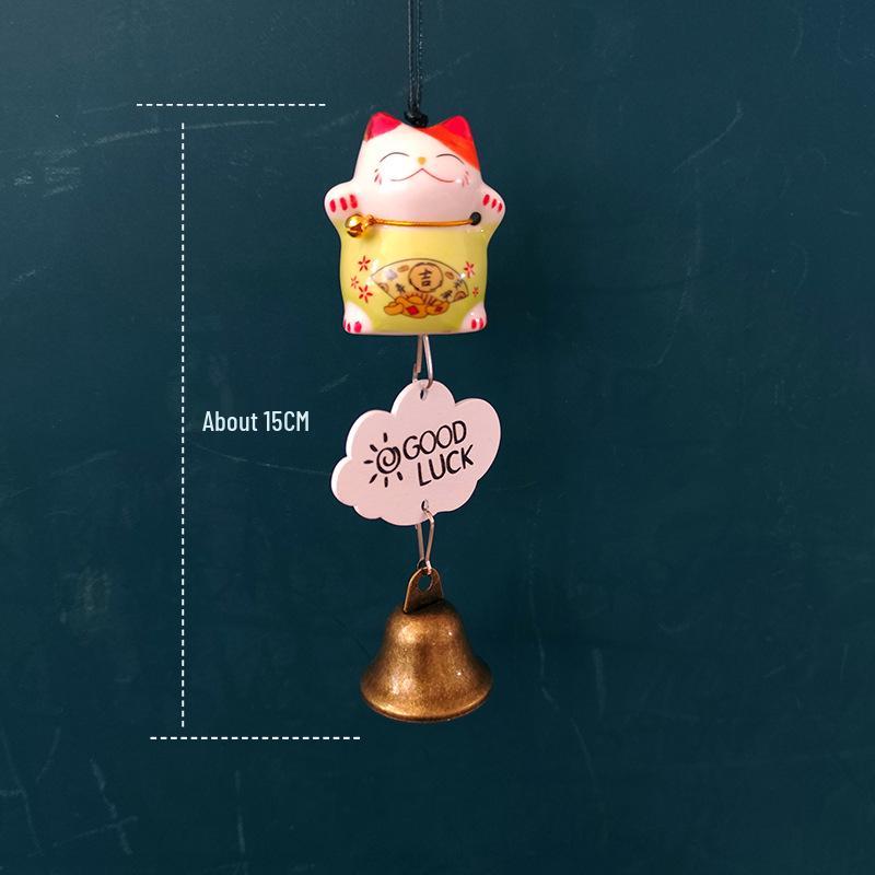 Totoro Ceramic Wind Chime Ornament - Cute Japanese Wall Decor for Girls' Bedroom