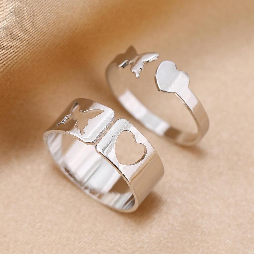 Versatile Women's Fashion Couple Rings: Light Luxury, Colorfast, Unisex Knuckle & Plain Finger Rings