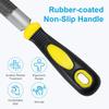 Metal File Set 3Pcs 8-Inch Flat Round Half-Round Files Durable Hand Files Work for Metal Wood Smoothing Shaping Deburring