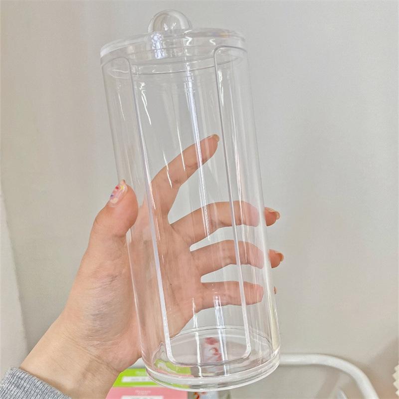 Transparent Acrylic Hair Tie Display Organizer Headband Hair Tie Holder With Lid