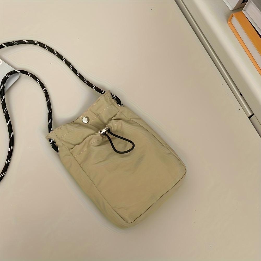 Men Casual Nylon Crossbody Sling Bag, Mini Shoulder Pouch with Coin Purse, Hand Washable, Durable Small Messenger Bag
