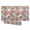 Durable Mat Under Equipment For Gamers Geometric Retro Pattern 100X50 Cm