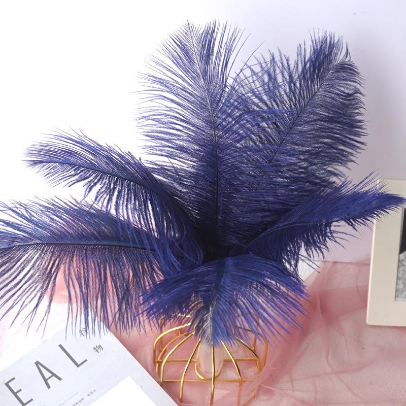 Color 20-25Cm Ostrich Hair Vase Ornament Wall Feather Decoration Hand Bouquet Flower Arrangement Diy Material
