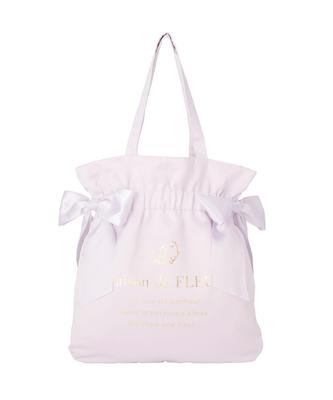 Double Ribbon Gathered Tote Size Tote 08001386000 Bag, Lavender, F, Bag,