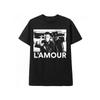 T-shirt unisexe La Haine X L'Amour pour hommes et femmes - Texte français et impression du film, Noir avec inscription blanche, Respirant, Coupe ample, Col rond, Manches courtes, Taille S