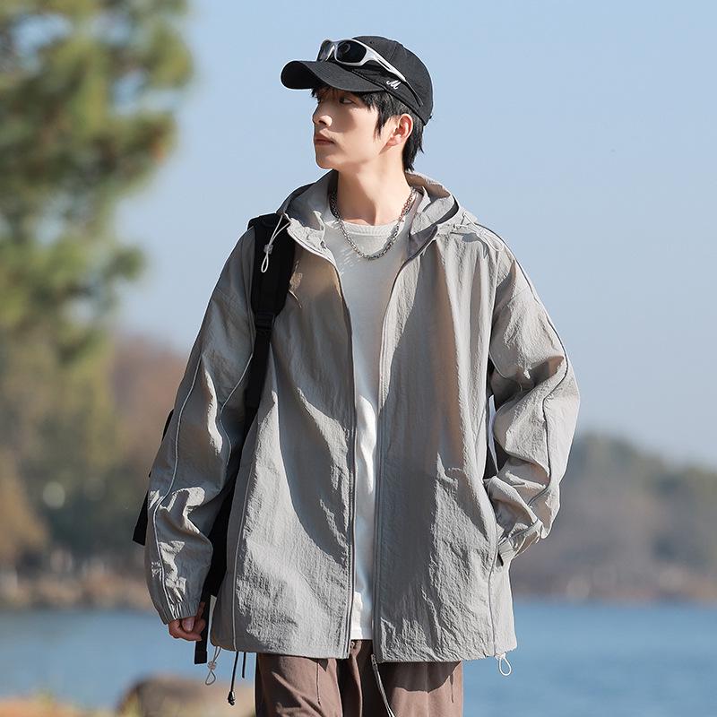 WASSUP Men's 2025 Summer Sun Protection Windbreaker - Anti-UV, Ice Silk, Quick-Dry, Lightweight