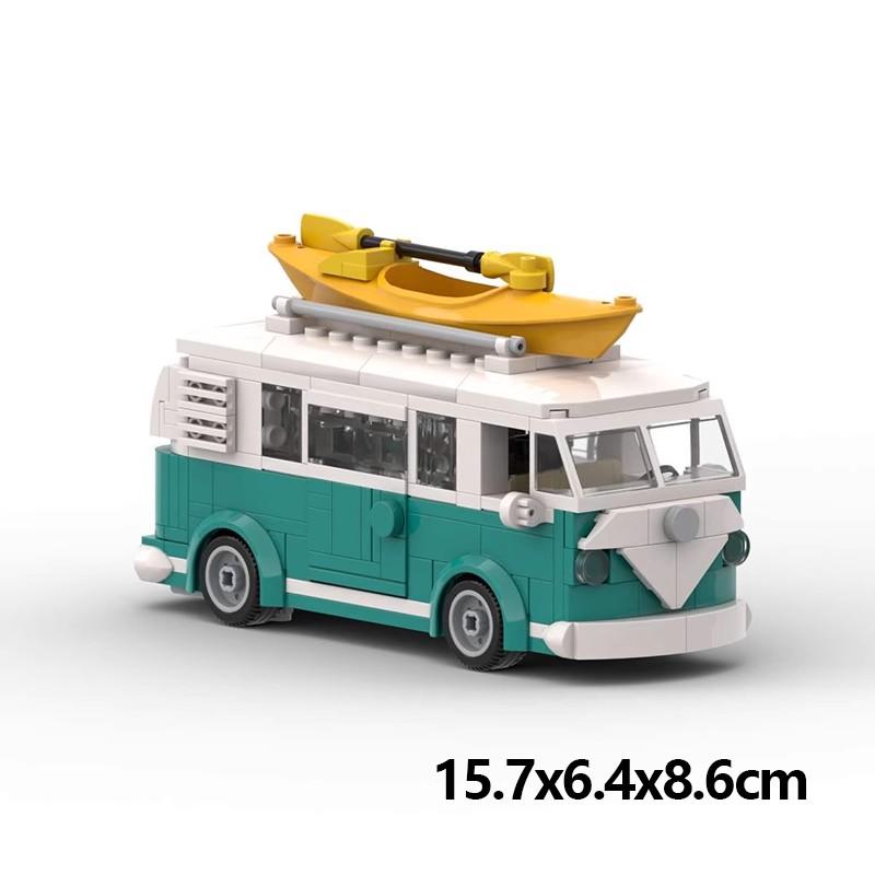 Bricklink MOC 10220 Speed Technical Car VW T1 Camper Van City Camp Truck Creative Sets With Box Building Blocks Kid Toys Gift