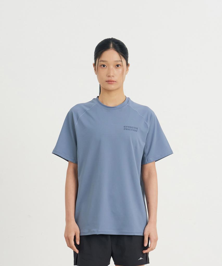 Goyoweeo [Synectics Friction] Air Hole Logo Short Sleeve (Ash Blue)