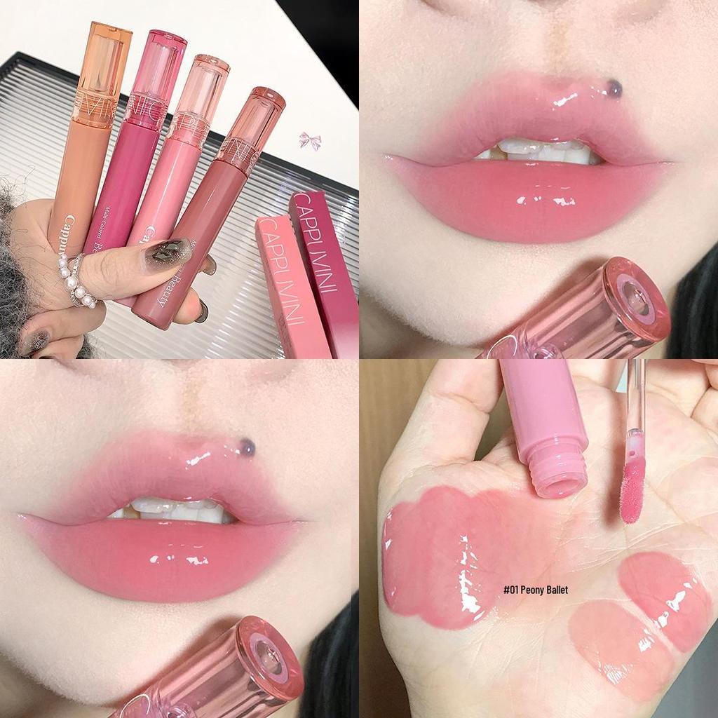 Cappuvini Beauty Juice Lip Glaze: Glossy Jelly Lipstick for Women and Students