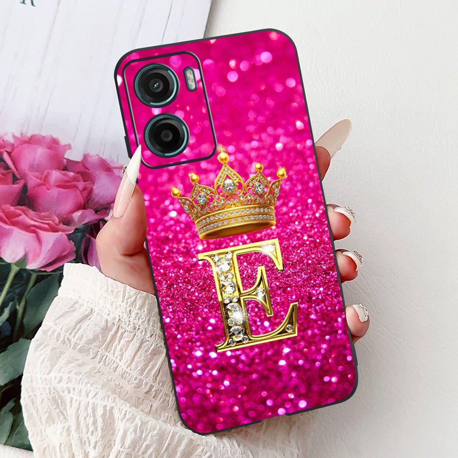 For Motorola Moto G05 Case Moto E15 Cover Fashion Initial Letters Black Silicone Soft Cover For MotoG05 G 05 MotoE15 E 15 Bumper